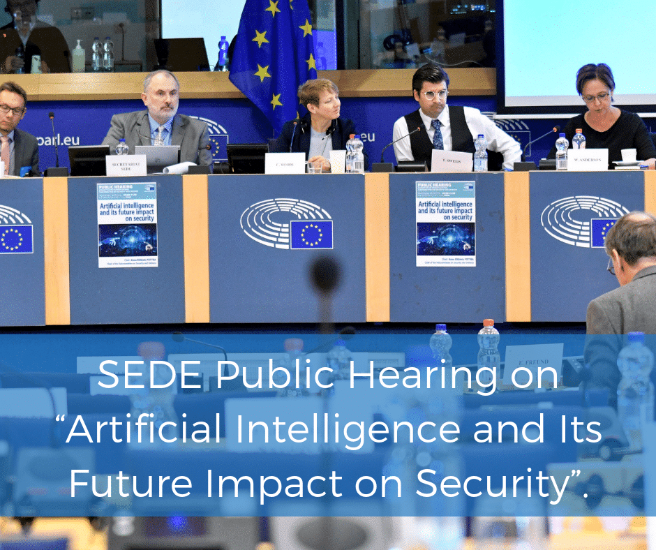 Tim Sweijs at the European Parliament SEDE Public Hearing: Artificial ...