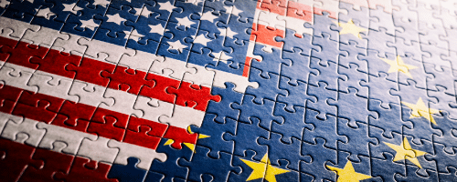 1 American and European flag combined