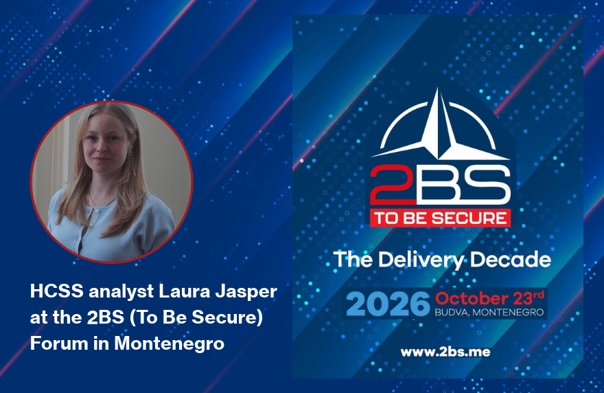 HCSS analyst Laura Jasper at the 2BS (To Be Secure) Forum in Montenegro